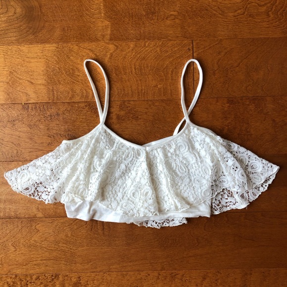 Hollister Tops - Hollister Lace Crop Tank Top